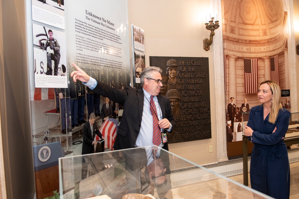 Italian Prime Minister Giorgia Meloni Visits Arlington National Cemetery