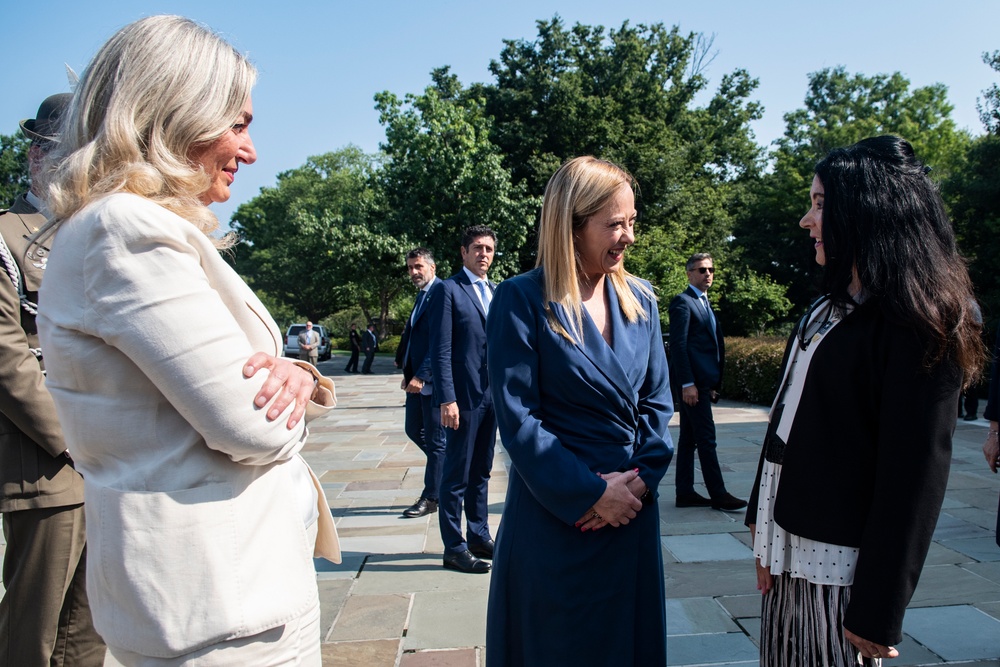 Italian Prime Minister Giorgia Meloni Visits Arlington National Cemetery