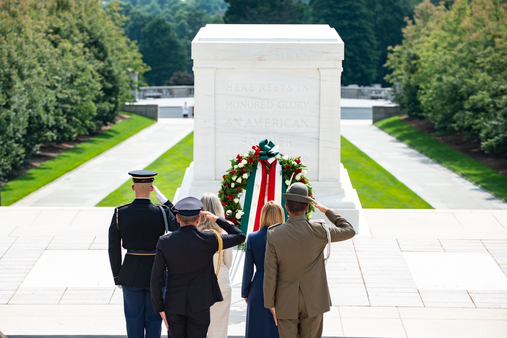 Italian Prime Minister Giorgia Meloni Visits Arlington National Cemetery