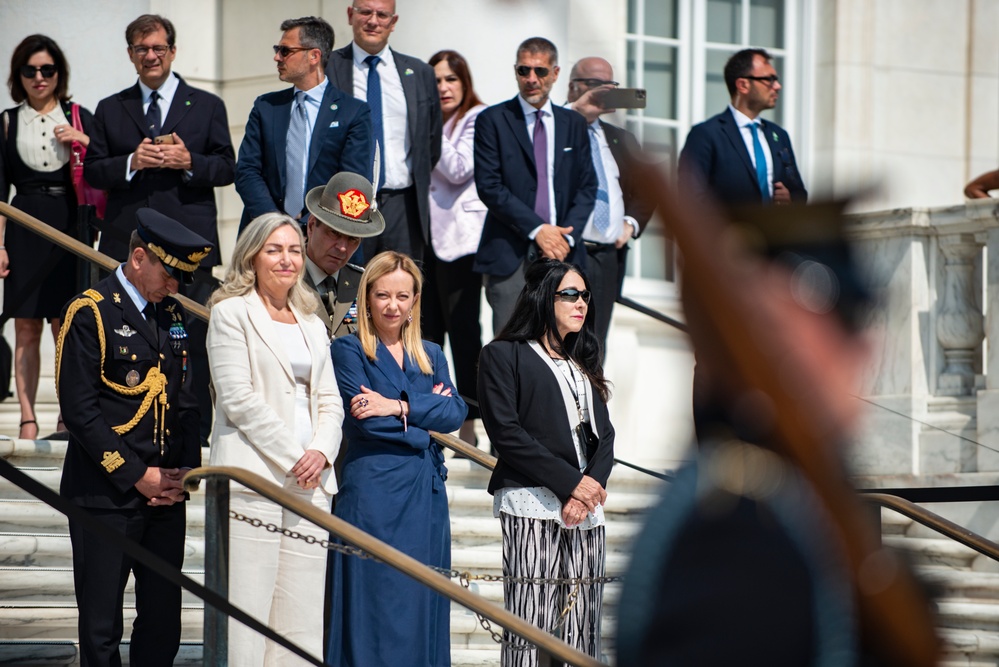 Italian Prime Minister Giorgia Meloni Visits Arlington National Cemetery