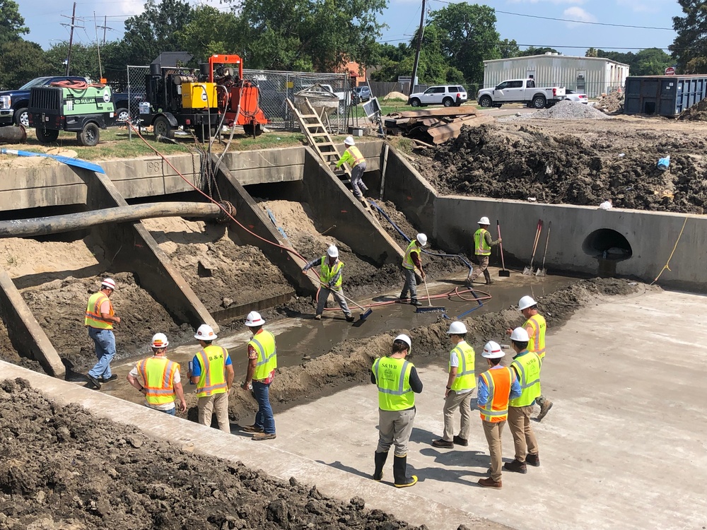 USACE, SWBNO and B&amp;K Construction held an inspection of a completed canal at block 1 of the SELA 72.1 project.