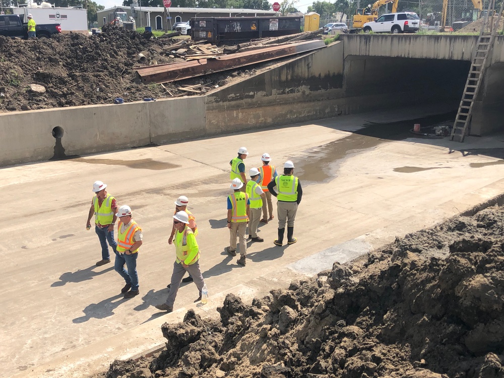 USACE, SWBNO and B&amp;K Construction held an inspection of a completed canal at block 1 of the SELA 72.1 project.