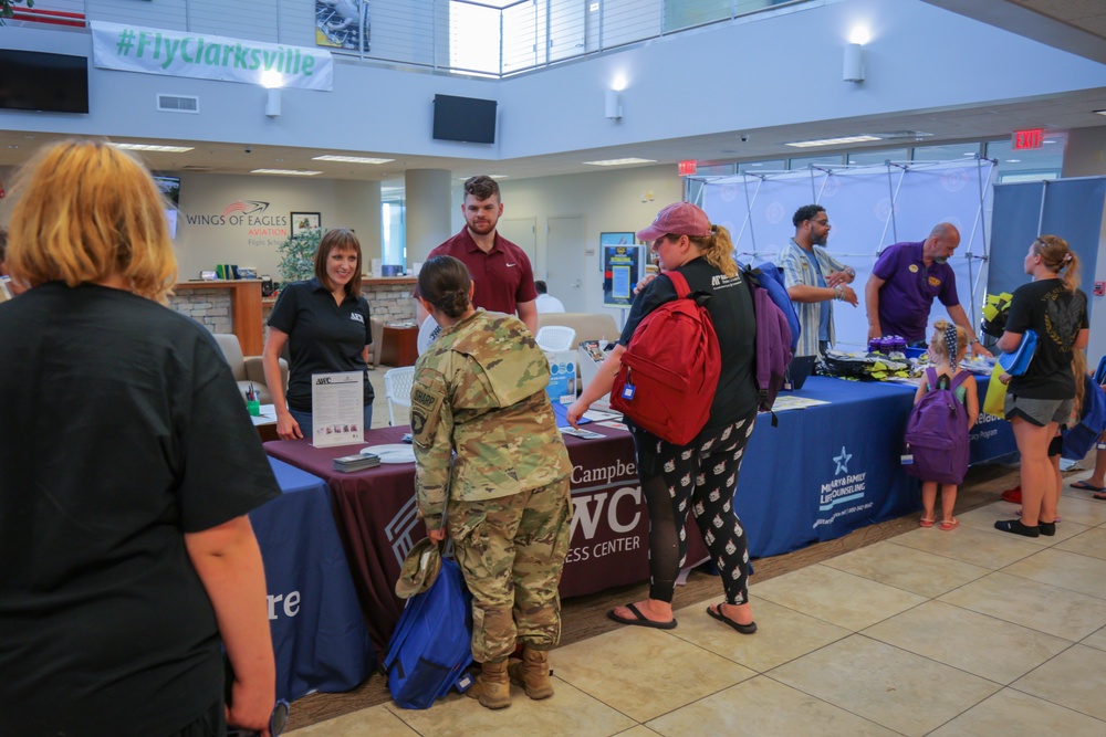 Fort Campbell AFWC provides resources during military back to school event