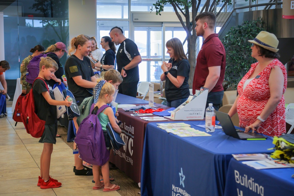 Fort Campbell AFWC provides resources during military back to school event