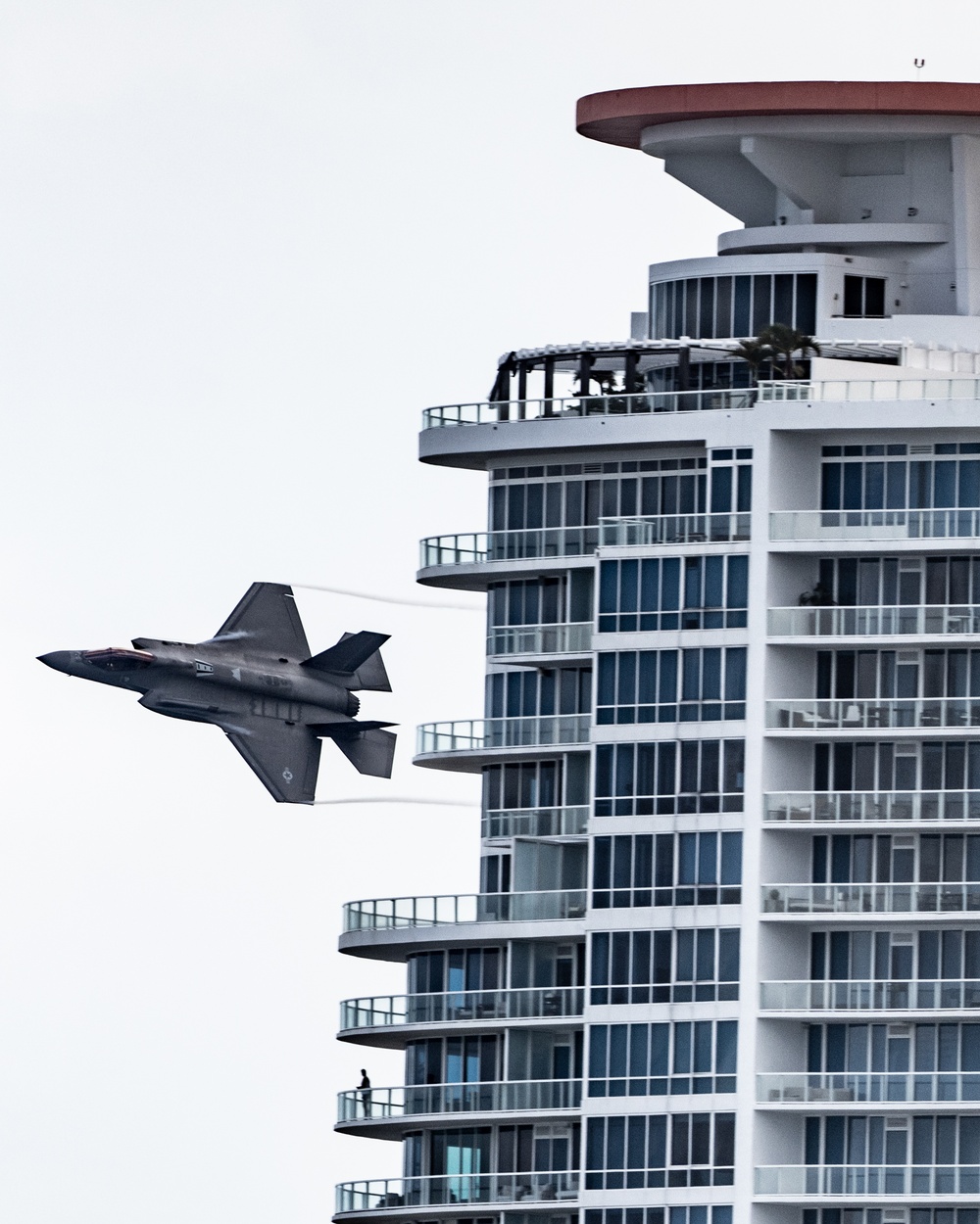 The F-35 Demo Team Performs Over South Beach in Miami, FL