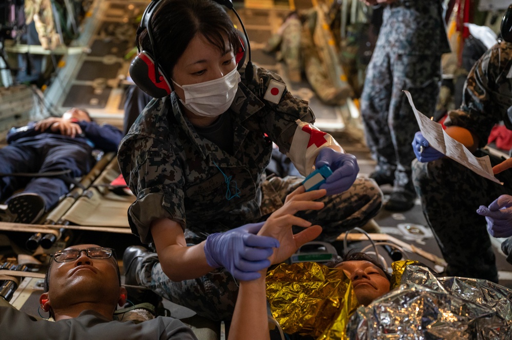 Multilateral Aeromedical Evacuation training during Mobility Guardian 2023