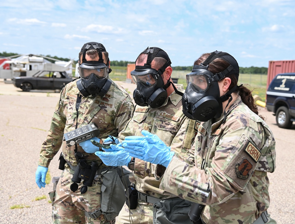 Emergency management trains at Volk Field