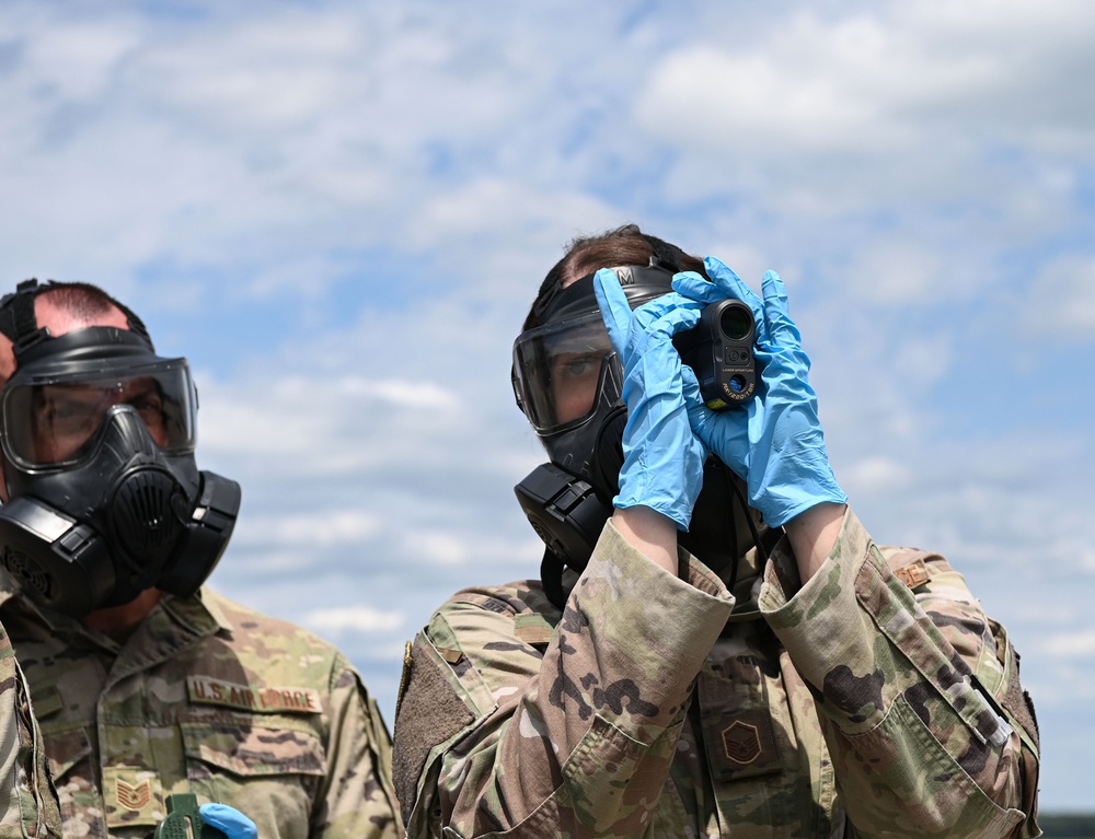 Emergency management trains at Volk Field