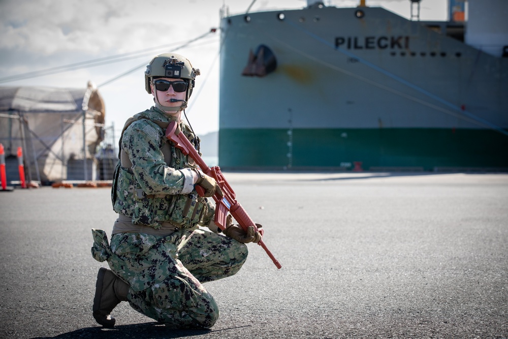 Port Security Unit 312 trains on crucial port security tactics