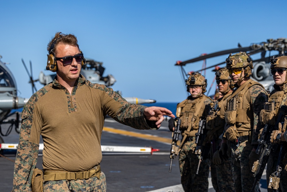 Aim True, Shoot Straight: The 26th MEU(SOC) Conducts A Battle Sight Zero Aboard The USS Bataan