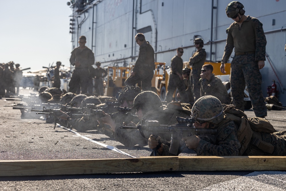 Aim True, Shoot Straight: The 26th MEU(SOC) Conducts A Battle Sight Zero Aboard The USS Bataan