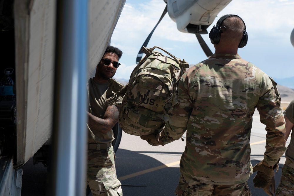 DVIDS - Images - Marine C-130 at Creech; loading equipment and Airmen ...