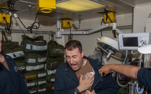USS Manchester Conducts Mass Casualty Drill
