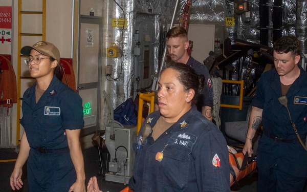 USS Manchester Conducts Mass Casualty Drill