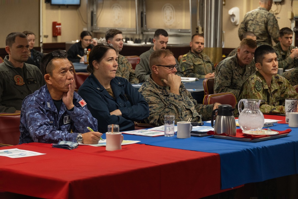 Talisman Sabre 23 Multilateral mission brief aboard USS America