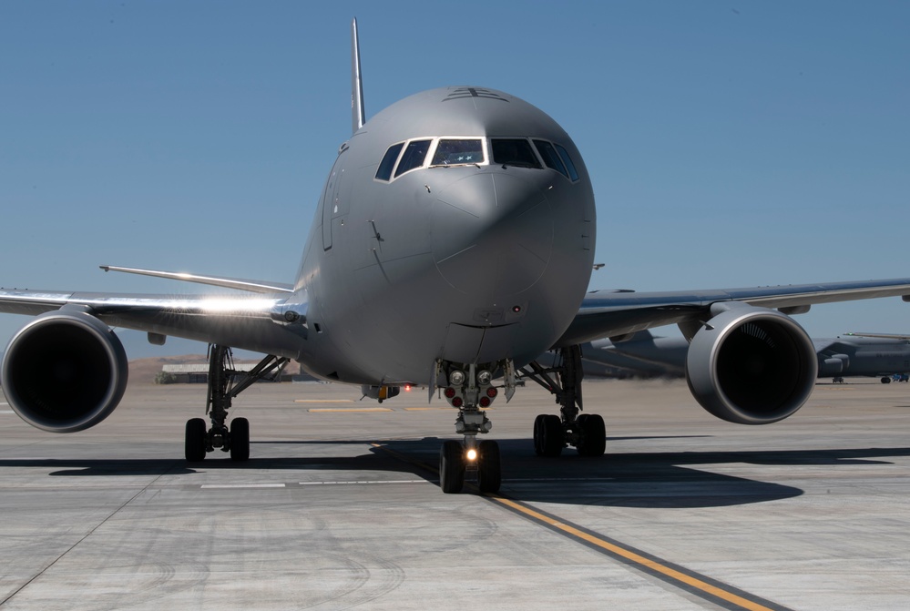 KC-46A Pegasus arrives at Travis Air Force Base