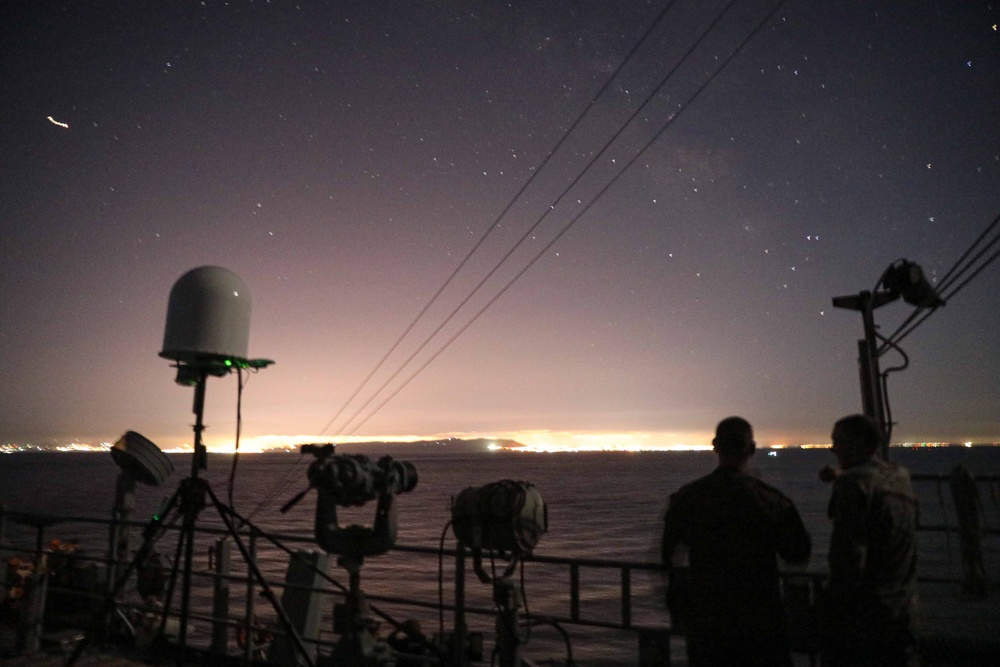 USS Carter Hall Transits the Strait of Gibraltar