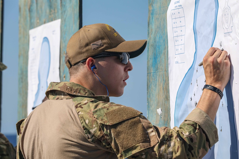 USS Carter Hall Sailors Maintain Proficiency during Gun Shoot