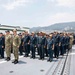 USS Ralph Johnson conducts an all-hands call in Sasebo, Japan.