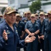 USS Ralph Johnson conducts an all-hands call in Sasebo, Japan.