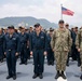 USS Ralph Johnson conducts an all-hands call in Sasebo, Japan.