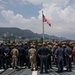 USS Ralph Johnson conducts an all-hands call in Sasebo, Japan.