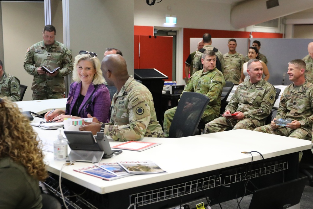 Secretary of the Army Christine E. Wormuth tours Lavarack Barracks with First Corps during Talisman Sabre 23