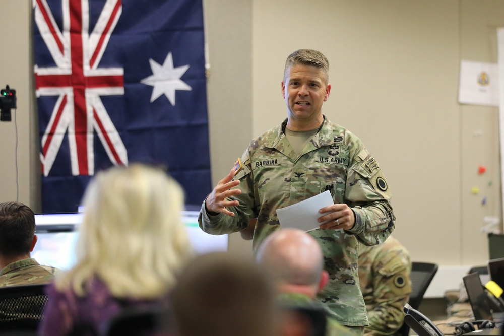 Secretary of the Army Christine E. Wormuth tours Lavarack Barracks with First Corps during Talisman Sabre 23