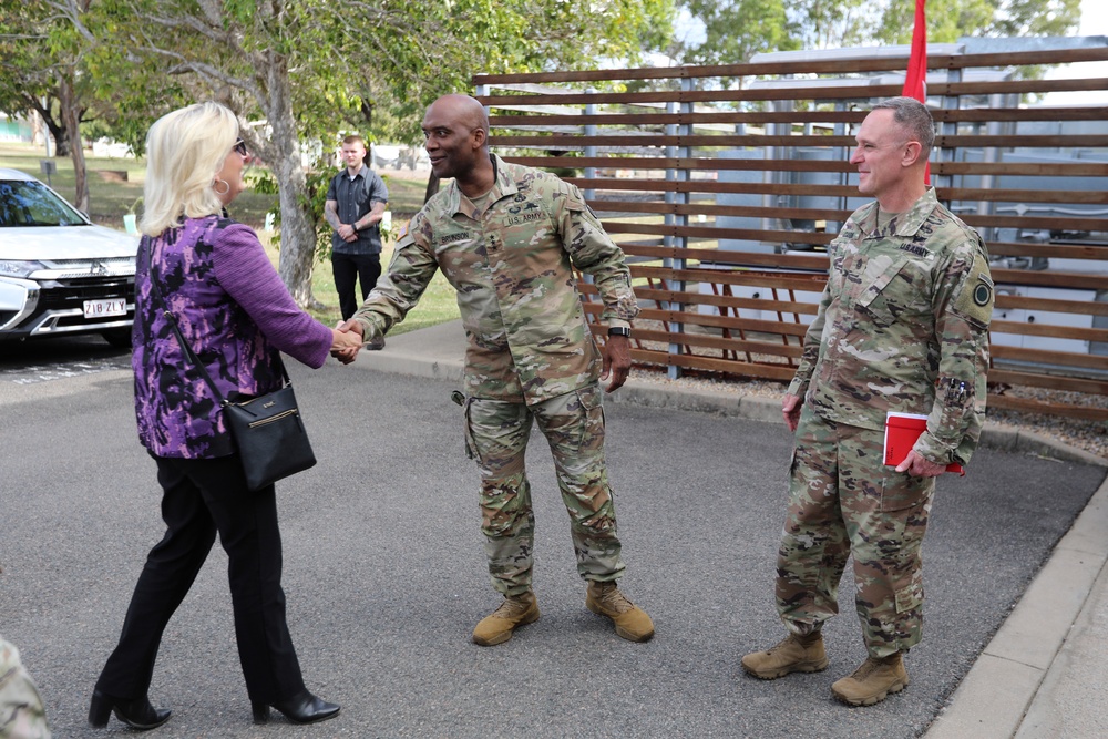 Secretary of the Army Christine E. Wormuth tours Lavarack Barracks with First Corps during Talisman Sabre 23