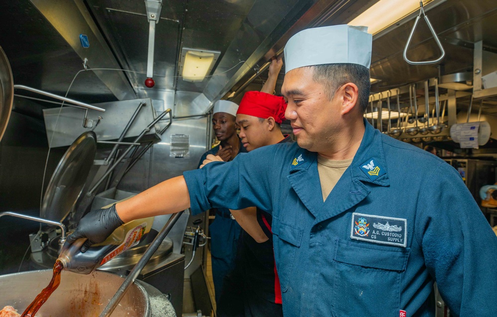 USS Howard (DDG 83) Lunch Preparation