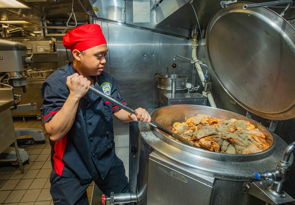 USS Howard (DDG 83) Lunch Preparation