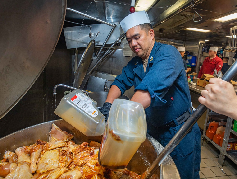 USS Howard (DDG 83) Lunch Preparation