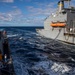 USS Rafael Peralta (DDG 115) conducts a replenishment-at-sea with the Military Sealift Command fleet replenishment oiler USNS Tippecanoe (T-AO 199)