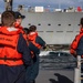 USS Rafael Peralta (DDG 115) conducts a replenishment-at-sea with the Military Sealift Command fleet replenishment oiler USNS Tippecanoe (T-AO 199)