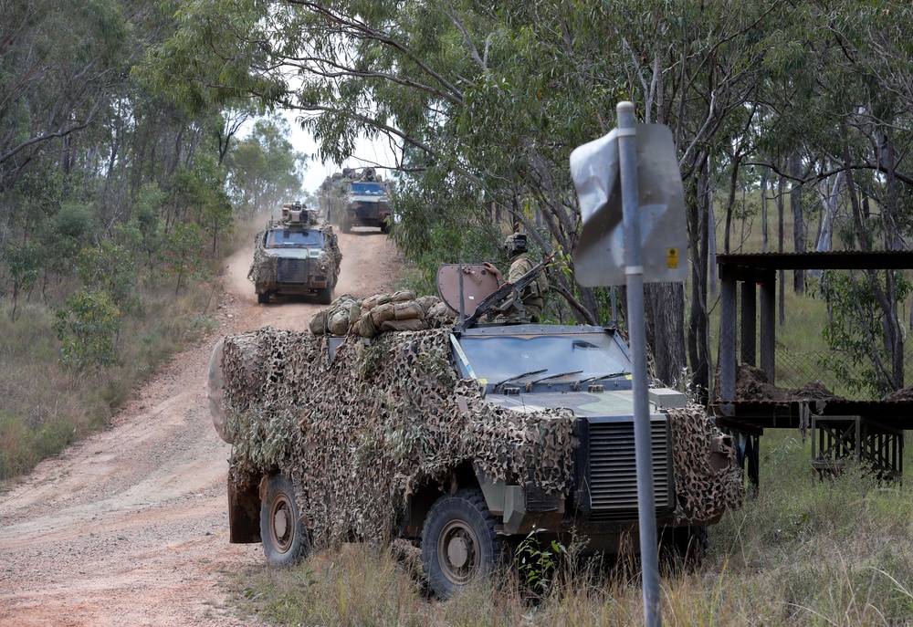 Australian Defense Forces’ 1st Division Stage During Talisman Sabre 23