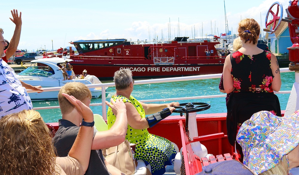 Illinois National Guard Gold Star Families Enjoy Chicago Fire Boat Tour and Each Other