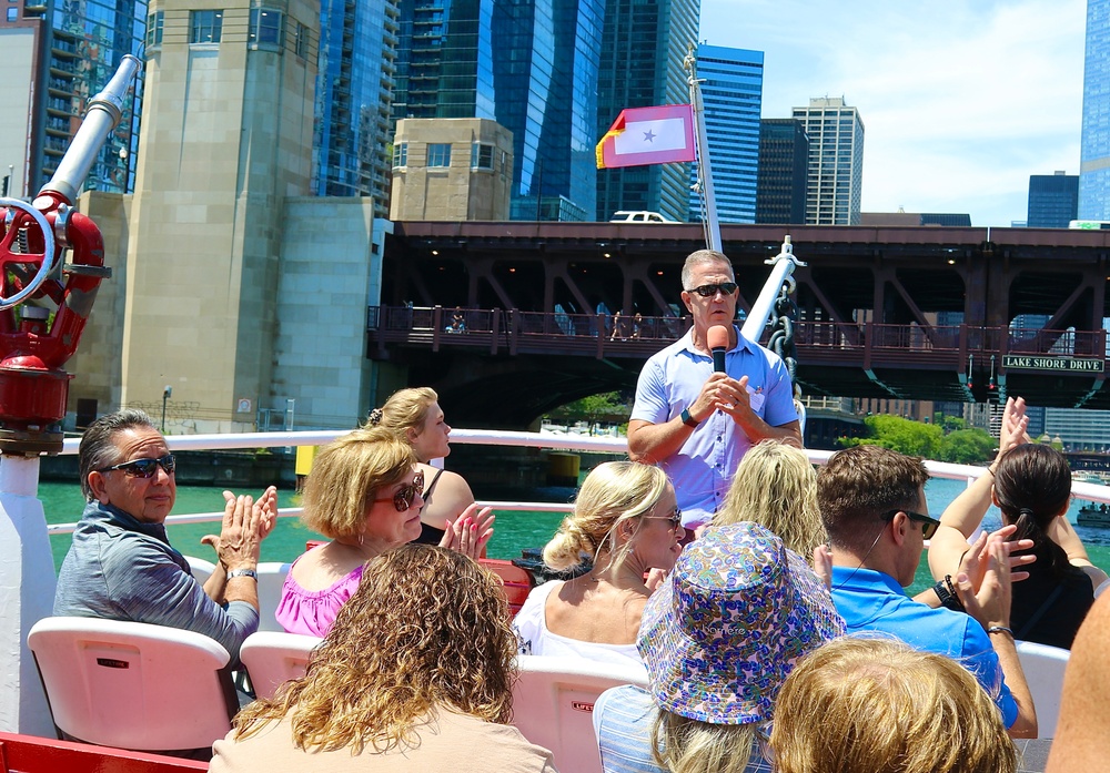 Illinois National Guard Gold Star Families Enjoy Chicago Fire Boat Tour and Each Other