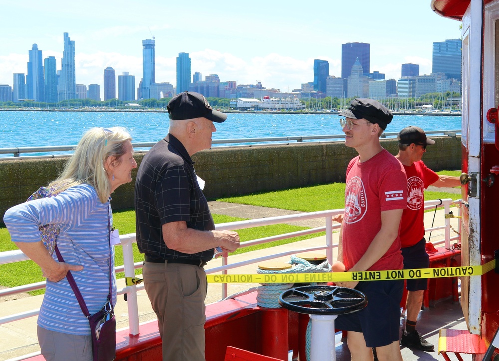 Illinois National Guard Gold Star Families Enjoy Chicago Fire Boat Tour and Each Other