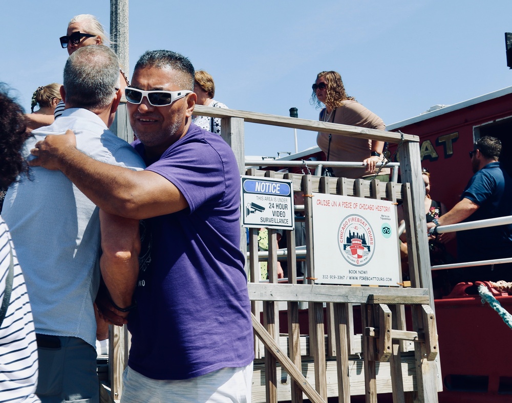 Illinois National Guard Gold Star Families Enjoy Chicago Fire Boat Tour and Each Other