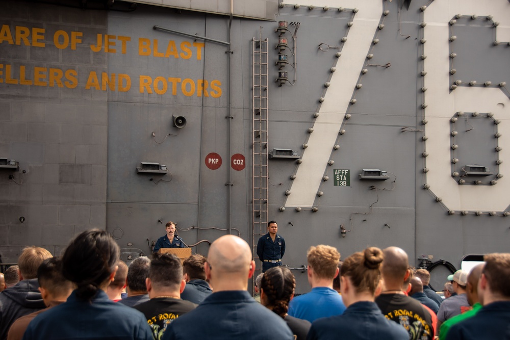 USS Ronald Reagan (CVN 76) celebrates the ship’s 20th anniversary of commissioning