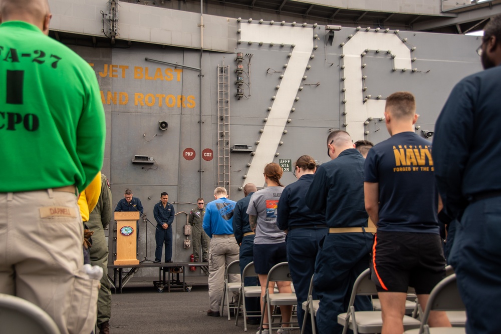 USS Ronald Reagan (CVN 76) celebrates the ship’s 20th anniversary of commissioning