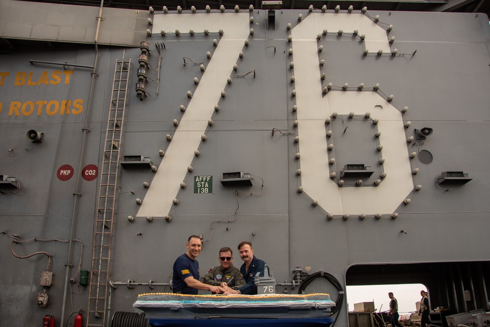 USS Ronald Reagan (CVN 76) celebrates the ship’s 20th anniversary of commissioning