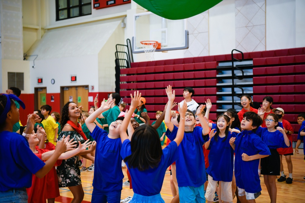 PIEF Korean-American Summer School Children Participate in Recreational Activities at Burke Fitness Center