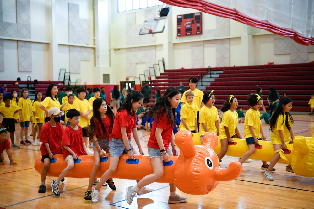 PIEF Korean-American Summer School Children Participate in Recreational Activities at Burke Fitness Center