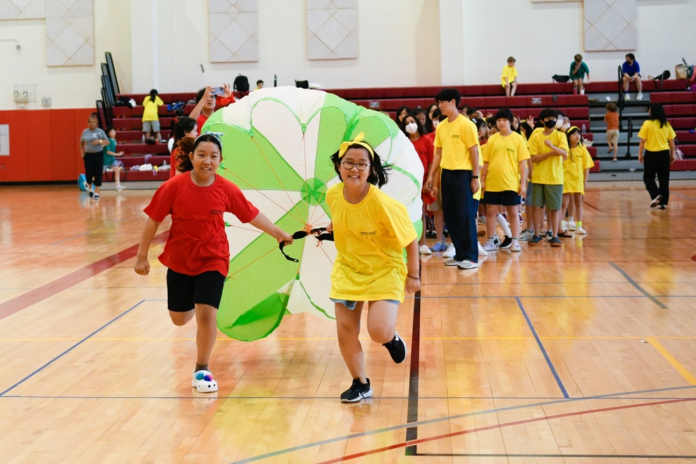 PIEF Korean-American Summer School Children Participate in Recreational Activities at Burke Fitness Center