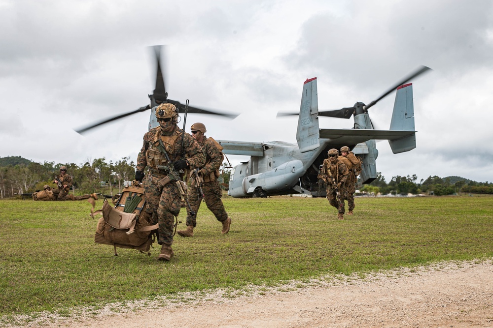 U.S. Marines participate in air assault for Talisman Sabre 23