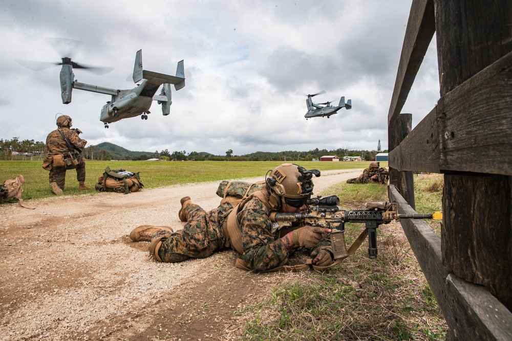 U.S. Marines participate in air assault for Talisman Sabre 23