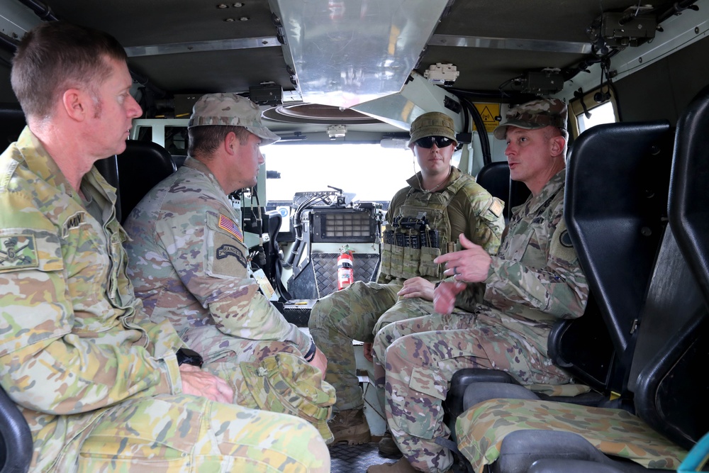 Deputy Prime Minister Richard Marles and Secretary of Defense Lloyd Austin review Talisman Sabre at Lavarack Barracks