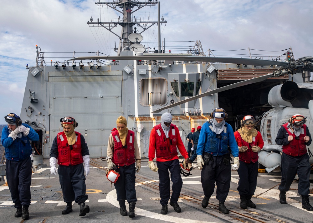 Sailors Conduct Crash and Salvage Drill Aboard USS John Finn (DDG 113)