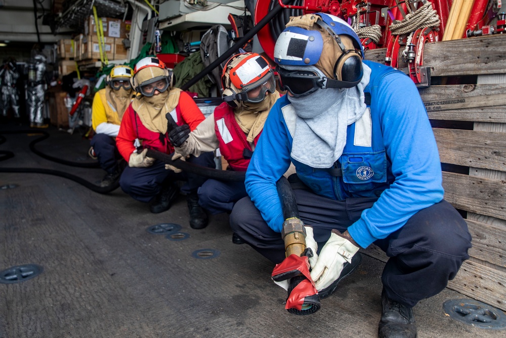 Sailors Conduct Crash and Salvage Drill Aboard USS John Finn (DDG 113)